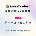 mt4ea编程: 1.5 第一个MT4脚本创建-瓜皮猫量化编程